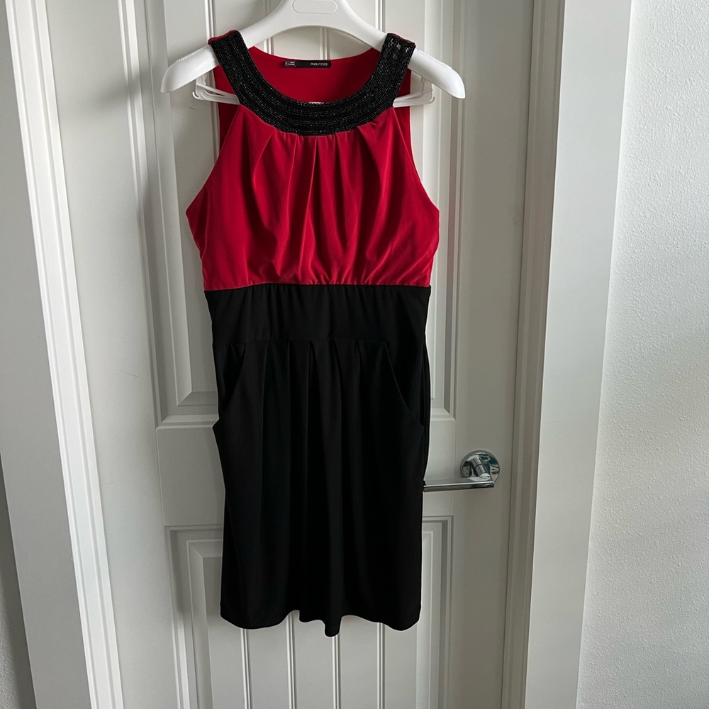 Maurice’s Dress with Beaded Neckline